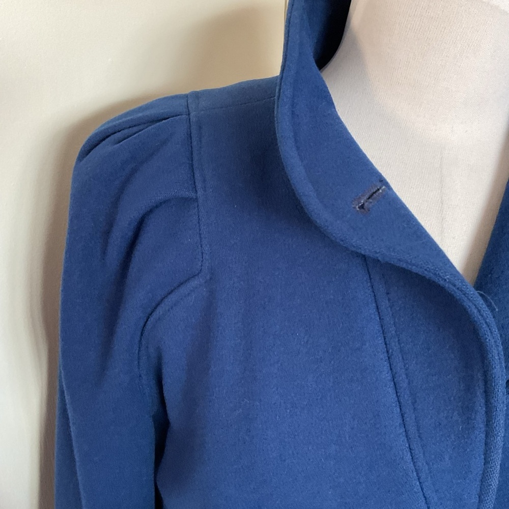 Vintage International Scene Wool Pea Coat 7/8 Navy Blue Made in Yugoslavia - Picture 5 of 10